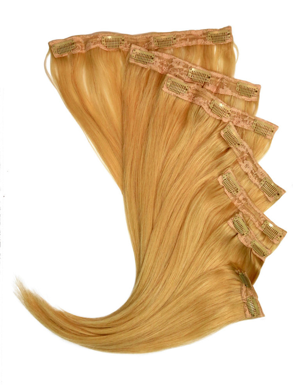 14″ Diamond Remi Clip-In Hair Extensions – Silky Straight (7pcs) - Image 2